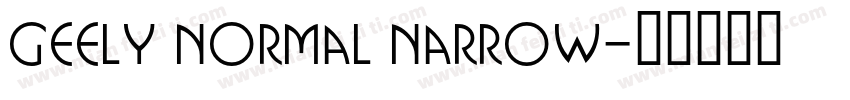 GEELY Normal Narrow字体转换